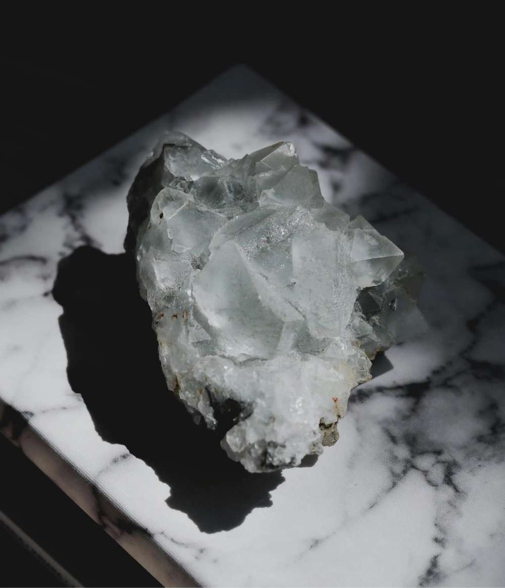Natural quartz crystal specimen